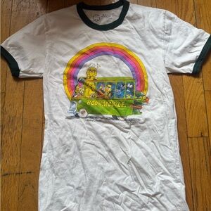 Out of Print White Sesame Street Bookmobile Ringer T-Shirt Women’s XS